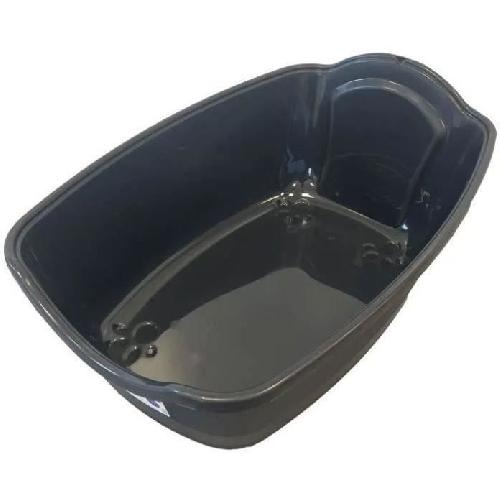 Maison De Toilette - Filtre A Charbon - Tapis Exterieur SACHA Maison de toilette pour chat - Bac a litiere - 56 x 40 x 39 cm - Noir et blanc - PET DESIGN