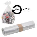 Sac Poubelle - Sac Plastique Sacs poubelle transparent 130L 38 microns BD -carton de 200-