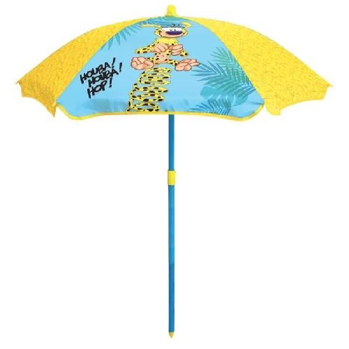 Table Activite - Jouet D'activite Salon de jardin pour enfants - FUN HOUSE - MARSUPILAMI - Jaune - 2 chaises pliantes - Parasol