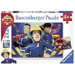 SAM LE POMPIER Puzzles 2x24 pieces - Sam t'aide dans le besoin - Ravensburger - Lot de puzzles enfant - Des 4 ans