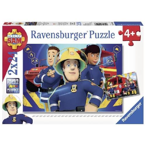 Puzzle SAM LE POMPIER Puzzles 2x24 pieces - Sam t'aide dans le besoin - Ravensburger - Lot de puzzles enfant - Des 4 ans