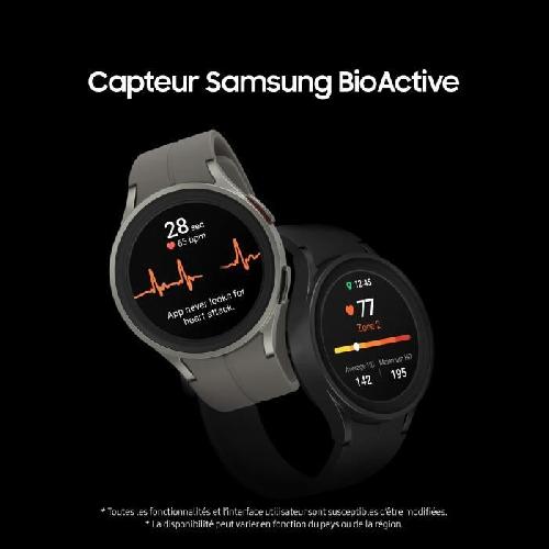 Montre Bluetooth - Montre Connectee - Montre Intelligente SAMSUNG Galaxy Watch5 Pro Noir 45mm 4G