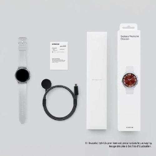 Montre Bluetooth - Montre Connectee - Montre Intelligente SAMSUNG Galaxy Watch6 Classic 43mm Argent Bluetooth