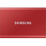 SAMSUNG - SSD externe - T7 Rouge - 2To - USB Type C (MU-PC2T0R/WW)
