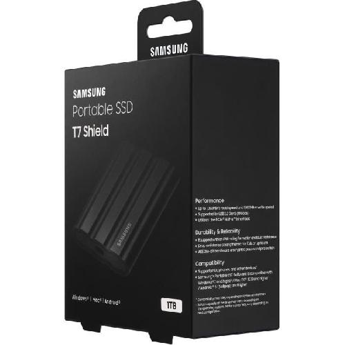 Disque Dur Ssd Externe SAMSUNG SSD Externe T7 Shield Noir 1 To MU-PE1T0S-EU