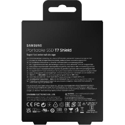 Disque Dur Ssd Externe SAMSUNG SSD Externe T7 Shield Noir 1 To MU-PE1T0S-EU