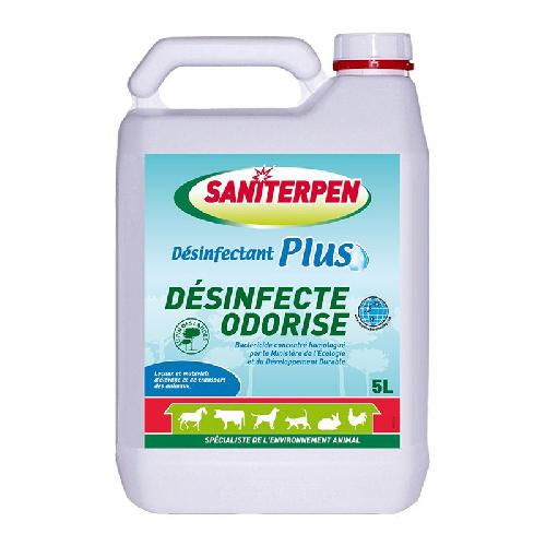 Entretien Et Traitement SANITERPEN Plus 5 L- Desinfectant Plus Fraicheur Verte 5L. Bactericide concentre