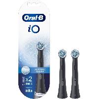 Sante - Hygiene Brossettes de Rechange Oral-B iO Ultimate Clean - Pack de 2 - Elimination de la plaque dentaire - Noir