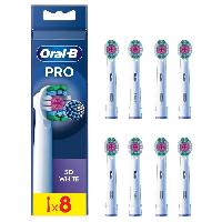Sante - Hygiene Brossettes ORAL-B - 3D White - Pack de 8 brossettes pour brosse a dent électrique
