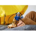 Figurine Miniature - Personnage Miniature Sauvetage en Parachute. Coffret schleich avec 1 parachute. 1 figurine humaine et 1 dinosaure. Ensemble de Jouets Préhistoriques de