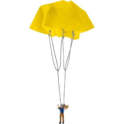 Figurine Miniature - Personnage Miniature Sauvetage en Parachute. Coffret schleich avec 1 parachute. 1 figurine humaine et 1 dinosaure. Ensemble de Jouets Préhistoriques de