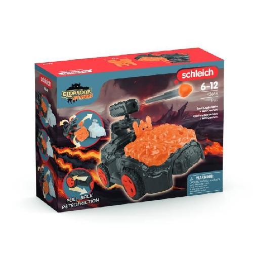 Figurine Miniature - Personnage Miniature SCHLEICH -  42668   ELDRADOR CREATURES Crashmobile de Lave avec Mini Creature - Coffret voiture avec figurine fantastique