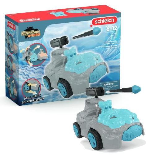 Figurine Miniature - Personnage Miniature SCHLEICH -  42669   ELDRADOR CREATURES Crashmobile de Glace avec Mini Creature - Coffret voiture avec figurine fantastique