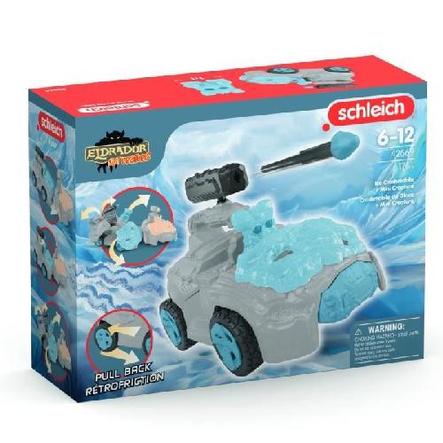 Figurine Miniature - Personnage Miniature SCHLEICH -  42669   ELDRADOR CREATURES Crashmobile de Glace avec Mini Creature - Coffret voiture avec figurine fantastique