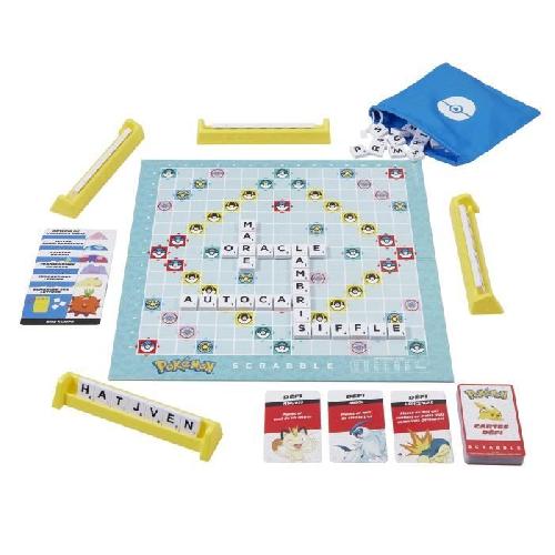 Jeu De Societe - Jeu De Plateau Scrabble Pokémon-Jeu de société familial avec 2 modes de jeu HXT27