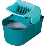 Serpillere - Lavette - Tete Balai Espagnol Seau essoreur Leifheit Profi Compact 55080. essore-housse compatible avec lave-sol Leifheit Profi XL. capacite de 8 L. turquoise