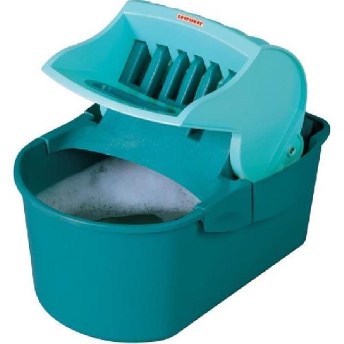 Serpillere - Lavette - Tete Balai Espagnol Seau essoreur Leifheit Profi Compact 55080. essore-housse compatible avec lave-sol Leifheit Profi XL. capacite de 8 L. turquoise