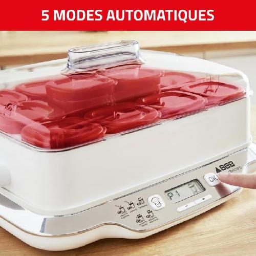 Yaourtiere - Fromagere SEB Yaourtiere 12 pots 140 ml. Yaourts et desserts maison. 5 programmes automatiques. 100 % sans BPA. Fabriqué en France YY5114FB