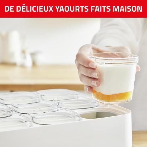 Yaourtiere - Fromagere SEB Yaourtiere 12 pots 140 ml. Yaourts et desserts maison. 5 programmes automatiques. 100 % sans BPA. Fabriqué en France YY5114FB