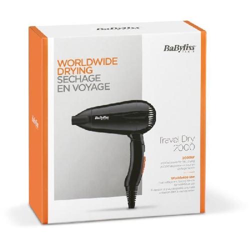 Seche-cheveux Seche-cheveux - BaByliss - 5344E Travel Dry 2000 - Compact Léger avec poignée pliable