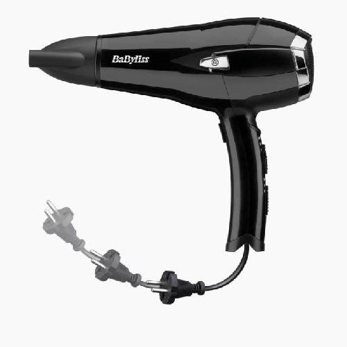 Seche-cheveux Seche-cheveux Babyliss D374DE Cordkeeper 2000 avec technologie Ionique et cordon retractable