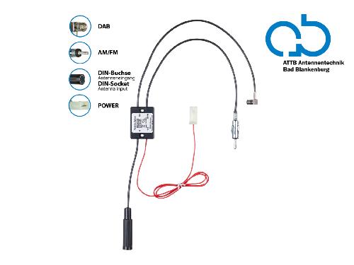 Adaptateurs Antenne Separateur antenne AM FM DAB+ DIN-f->DIN-m- SMB-f- passif