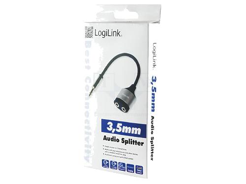 Cables Jack Separateur audio 3.5 mm 18cm - Bleu Fonce