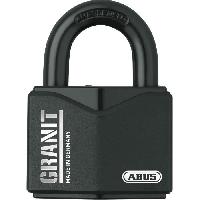 Serrure De Meuble - Verrou De Meuble - Aimant Pour Meuble - Loqueteau Pour Meuble - Targette De Meuble Cadenas - ABUS - Granit Plus 63MM - Acier cémenté - Anse protégée - 55 mm