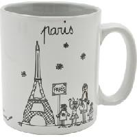 Service Petit Dejeuner Mug Ceramique Tour Eiffel
