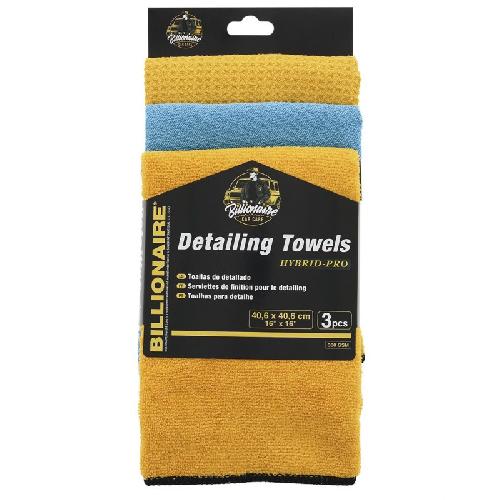 Eponge - Peau De Chamois - Microfibre - Chiffon Serviette De Finition Detailing Billionaire 3pcs