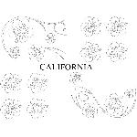 Set Adhesifs -ELEMENT CALIFORNIA- Blanc - Car Deco