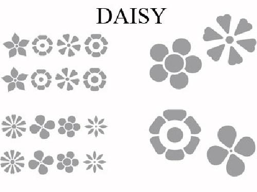 Stickers Monocouleurs Set Adhesifs -ELEMENT DAISY- Gris - PROMO ADN - Car Deco