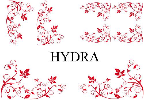 Stickers Monocouleurs Set Adhesifs -ELEMENT HYDRA- Rouge - Car Deco