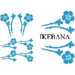 Set Adhesifs -ELEMENT IKEBANA- Bleu - PROMO ADN - Car Deco