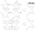 Stickers Monocouleurs Set Adhesifs -ELEMENT STARS- Blanc - Car Deco