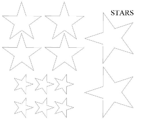Stickers Monocouleurs Set Adhesifs -ELEMENT STARS- Blanc - Car Deco
