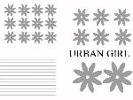 Stickers Monocouleurs Set Adhesifs -ELEMENT URBAN GIRL- Gris - PROMO ADN - Car Deco