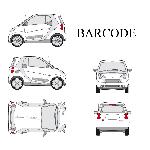 Set complet Adhesifs -BARCODE- Argent - Taille S - PROMO ADN - Car Deco