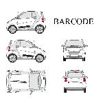 Set complet Adhesifs -BARCODE- Noir - Taille M - PROMO ADN - Car Deco