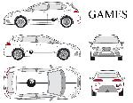 Stickers Grands Formats Set complet Adhesifs -GAMES- Taille M - Car Deco