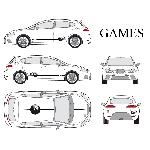 Set complet Adhesifs -GAMES- Taille M - Car Deco