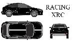 Stickers Grands Formats Set complet Adhesifs -RACING XRC- Blanc - Taille M - Car Deco