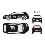 Set complet Adhesifs -RSC- Blanc - Taille M - Car Deco