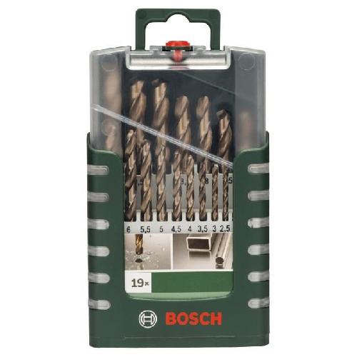 Foret - Meche Set de 19 Forets a métaux rectifiés HSS-Cobalt - BOSCH - Foret - Gris - Longueur totale : 200.0 mm