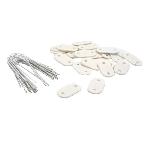 Kit De Fixation Pour Voile D'ombrage Set de 26 fixations pour mailles - NATURE - Blanc - Attache + brin 14 cm fil de fer plastifie