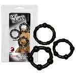 Set de 3 anneaux bulbes penis testicule Set de 3 anneaux bulbes penis testicule