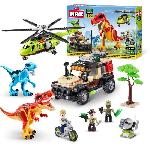 Set de Construction - ZURU - Dino Adventure Dino Hunt (592 pieces) - Aventure préhistorique avec dinosaures et véhicules