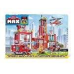 Jeu D'assemblage - Jeu De Construction - Jeu De Manipulation Set de Construction - ZURU - Fire Station Large (976 pieces) - Crée une caserne de pompiers avec véhicules et accessoires