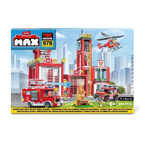 Jeu D'assemblage - Jeu De Construction - Jeu De Manipulation Set de Construction - ZURU - Fire Station Large (976 pieces) - Crée une caserne de pompiers avec véhicules et accessoires