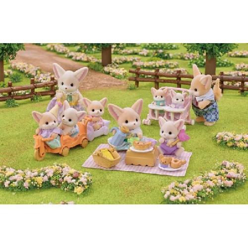 Figurine Miniature - Personnage Miniature Set de pique-nique Fennec - SYLVANIAN FAMILIES - 2 personnages. vélo et accessoires